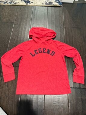 Crewcuts Red 'LEGEND' Hooded Sweatshirt